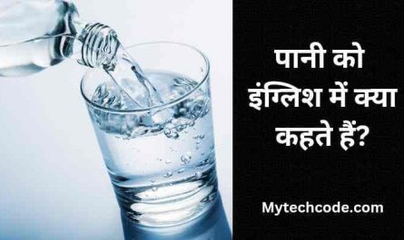 पानी को इंग्लिश में क्या कहते हैं? | Pani ko english mein kya kahate hain